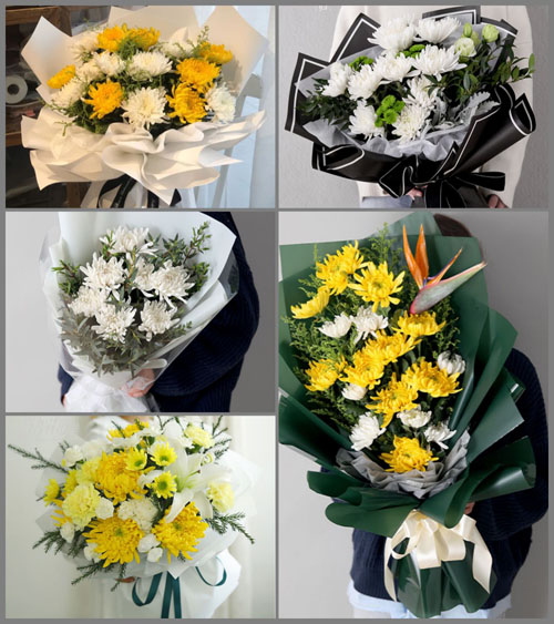 山东青岛胶州市马店镇韩家二村白事花束代送